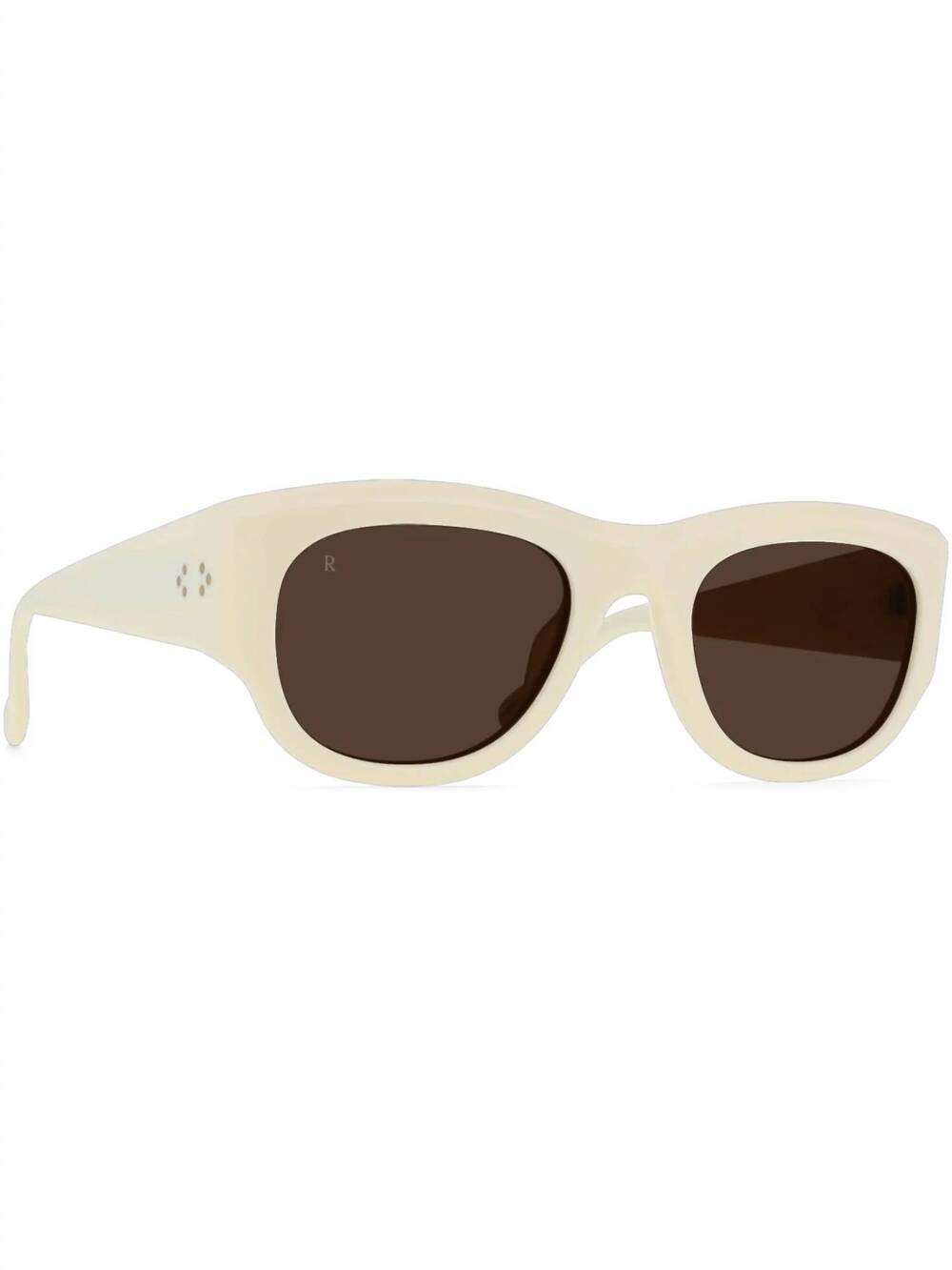 NEW RAEN OPTICS women's lonso round sunglasses in new blonde/vibrant brown